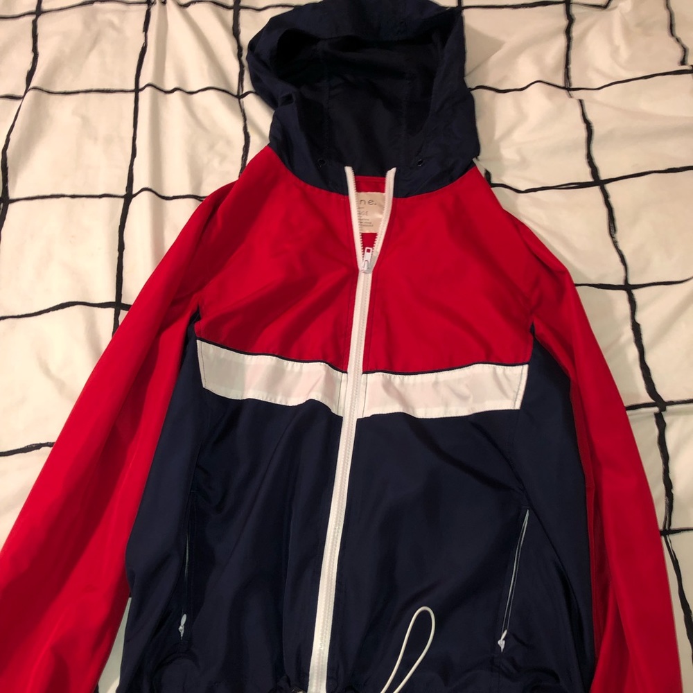 red white and blue zumiez windbreaker